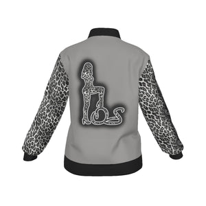 Officially Sexy Snow Leopard Collection Women's Grey Jacket Small Print Logo On Back (English) 4 3