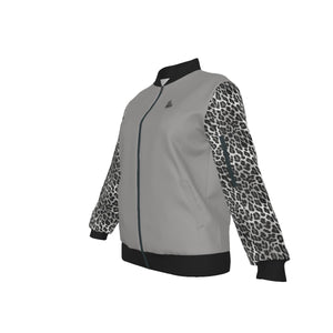 Officially Sexy Snow Leopard Collection Women's Grey Jacket Small Print Logo On Back (English) 4 4