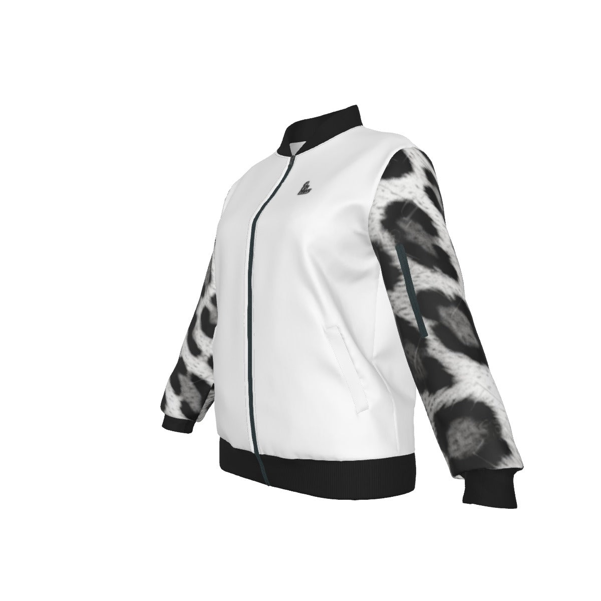 Officially Sexy Snow Leopard Collection Women's White Jacket Large Print Logo On Back (English) 2 4
