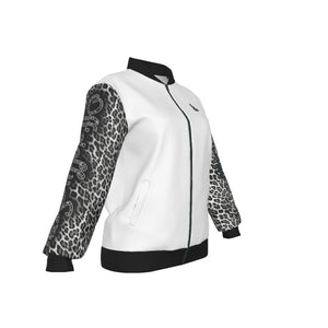 Officially Sexy Snow Leopard Collection Women's White Jacket Small Print Logo On Back (English) 4 2