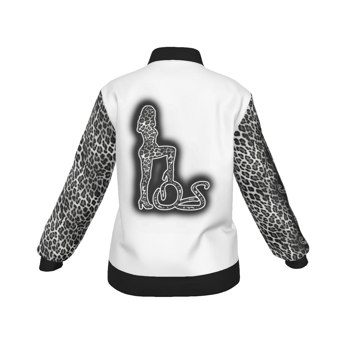 Officially Sexy Snow Leopard Collection Women's White Jacket Small Print Logo On Back (English) 4 3