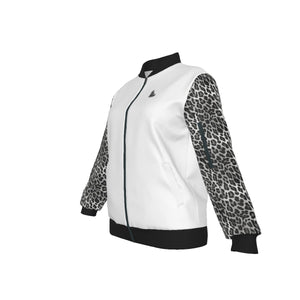 Officially Sexy Snow Leopard Collection Women's White Jacket Small Print Logo On Back (English) 4 4
