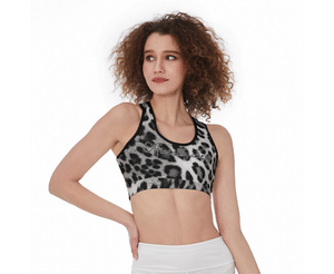 Officially Sexy Snow Leopard Print Collection Sports Bra (English)