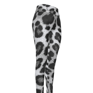 Officially Sexy Snow Leopard Print Collection Women's AOP High Waist Leggings #2 (English) 2