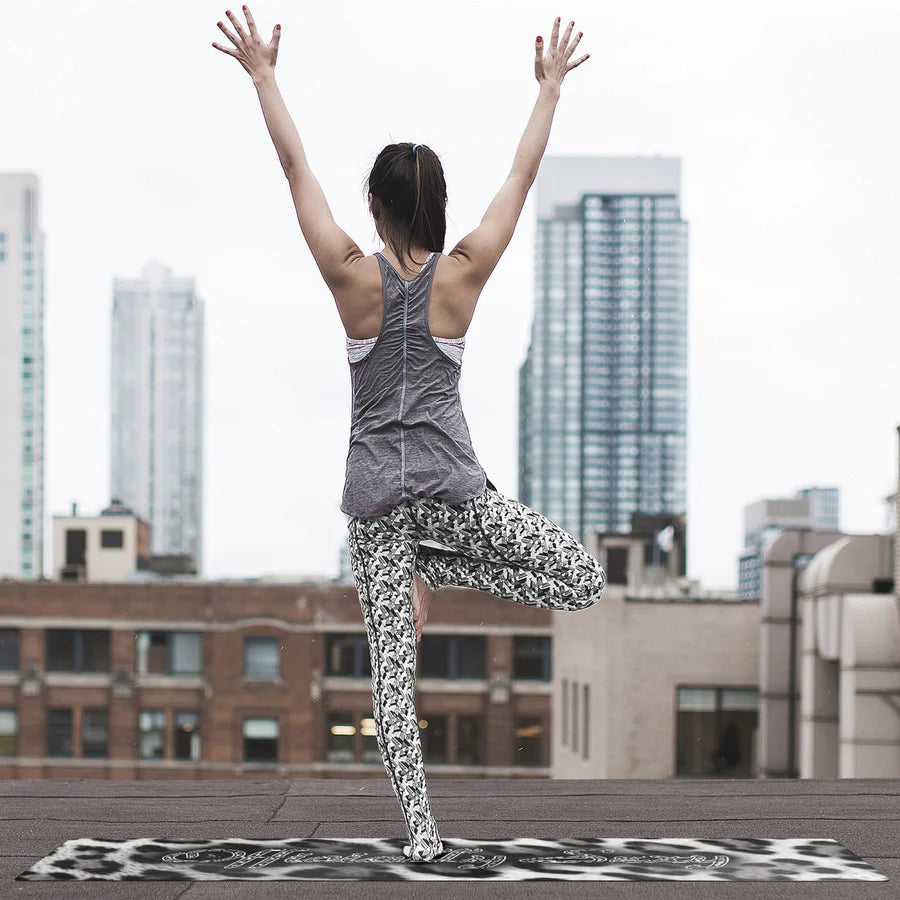 Officially Sexy Snow Leopard Print Collection Suede Anti-slip Yoga Mats