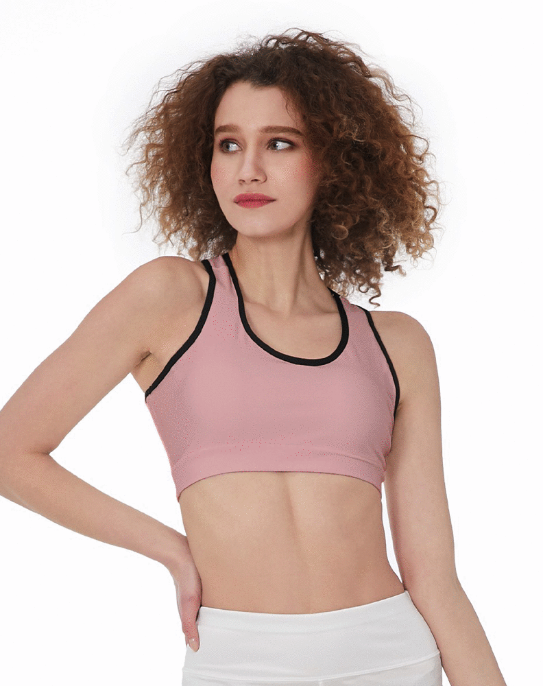 Officially Sexy Solid Color With Black Trim Women’s Sports Bra
