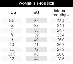 Officially Sexy Women's Mesh Running Shoes Size Chart