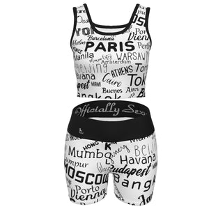 Officially Sexy English Black Certified City Collection Women's Yoga Set