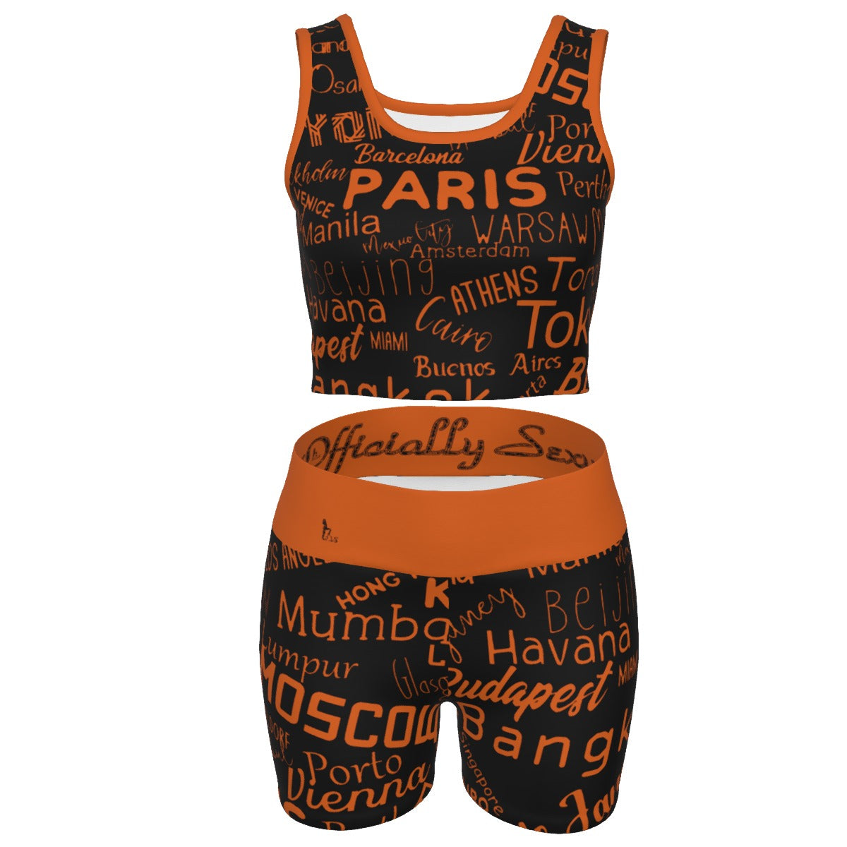 Officially Sexy English Black Certified City Collection Women's Yoga Set