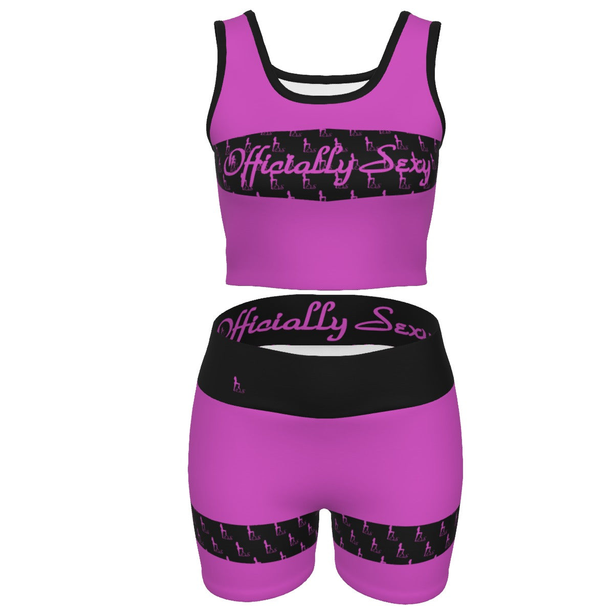 Officially Sexy Pink Girl Logo Collection Women's Yoga Set