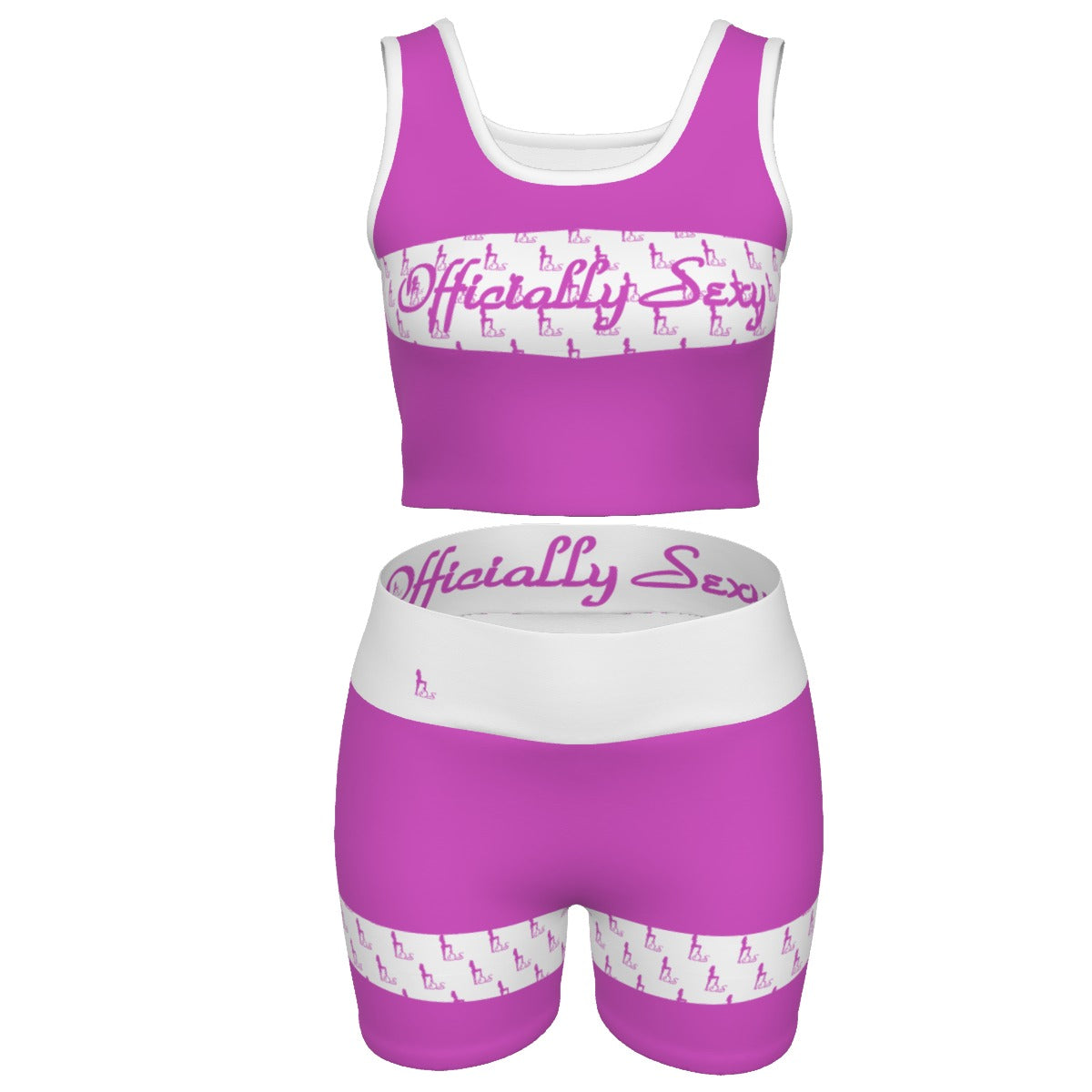 Officially Sexy Pink Girl Logo Collection Women's Yoga Set