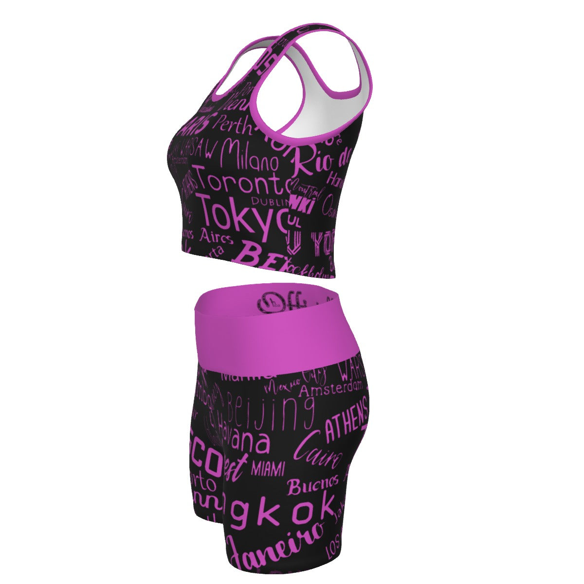 Officially Sexy English Black Certified City Collection Women's Yoga Set