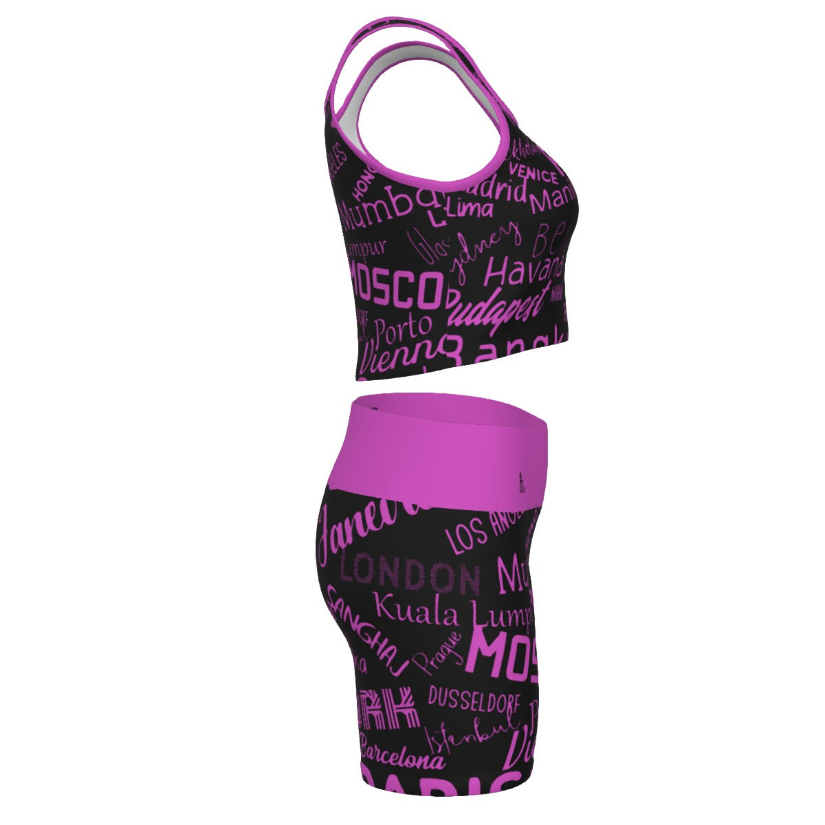Officially Sexy English Black Certified City Collection Women's Yoga Set