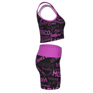 Officially Sexy English Black Certified City Collection Women's Yoga Set