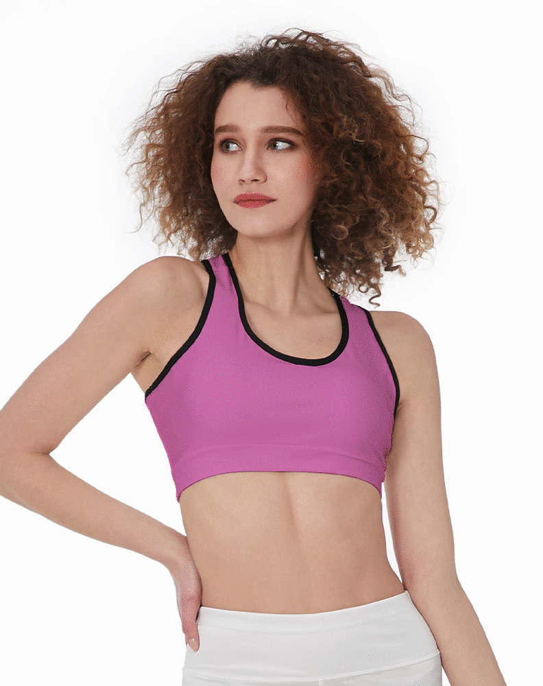 Officially Sexy Solid Color With Black Trim Women’s Sports Bra