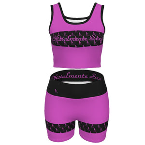Officially Sexy Pink Girl Logo Collection Women's Yoga Set