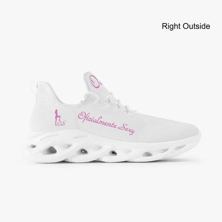 Portuguese Oficialmente Sexy Solid Color Collection Bounce Mesh Knit Sneakers - Pink e778bc