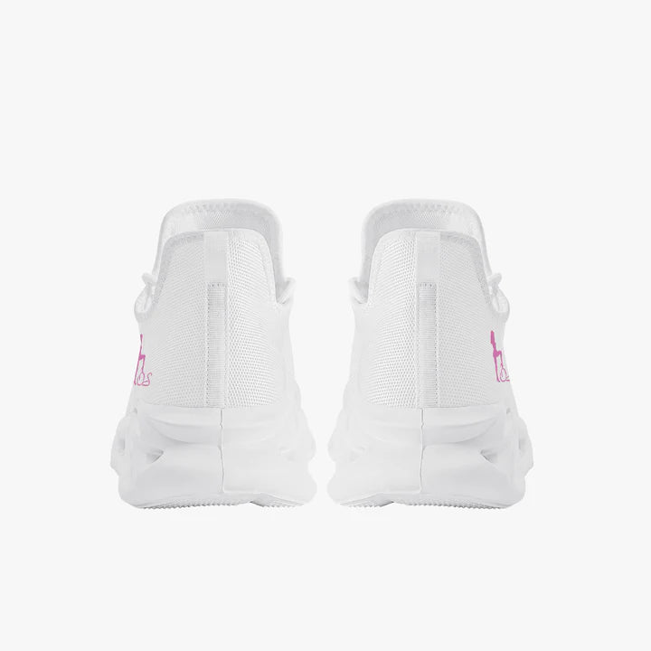 Portuguese Oficialmente Sexy Solid Color Collection Bounce Mesh Knit Sneakers - Pink e778bc