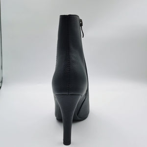 Women’s PU Leather Open Toe Zip-Up Lace-Up High Heel Ankle Boots