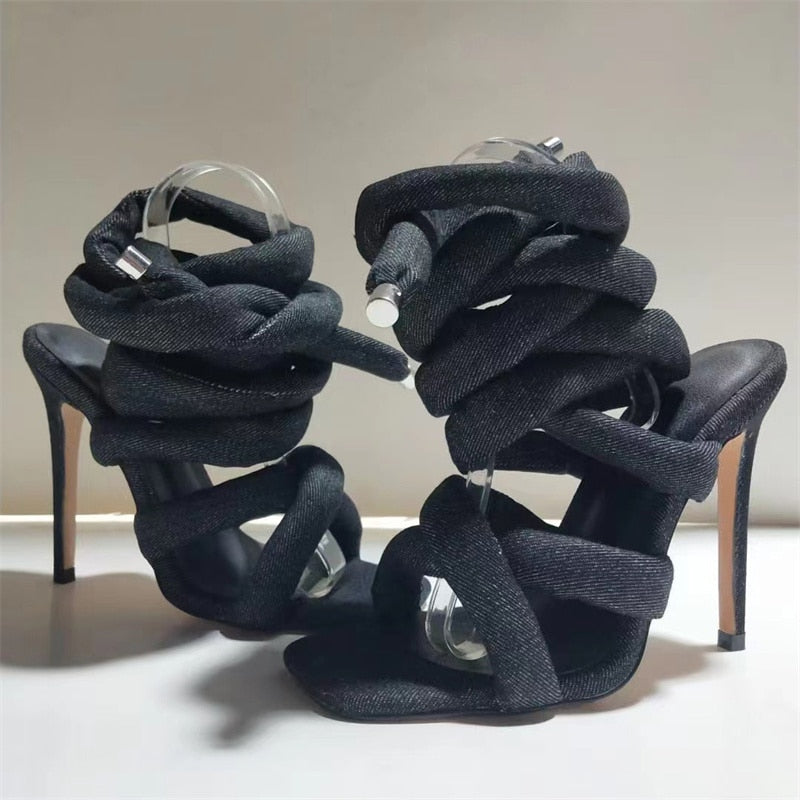 Women's Sexy Thick Winding Shoelace / Rope High Heel Sandals