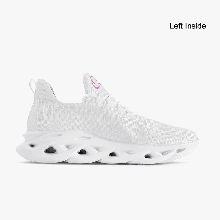 Spanish Oficialmente Sexy Solid Color Collection Bounce Mesh Knit Sneakers - Pink e778bc