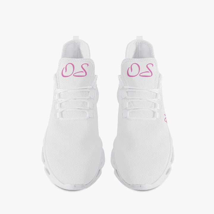 Spanish Oficialmente Sexy Solid Color Collection Bounce Mesh Knit Sneakers - Pink e778bc