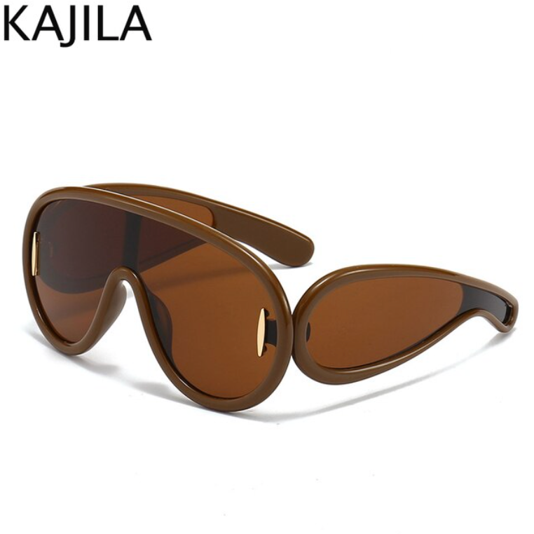 UV400 Brown Big Oversized Punk Sunglasses C 21