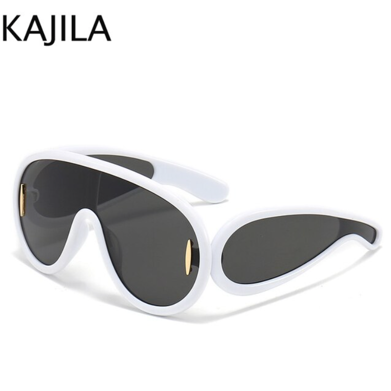 UV400 White Grey Big Oversized Punk Sunglasses C 12