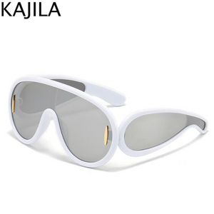 UV400 White Silver Big Oversized Punk Sunglasses C 14