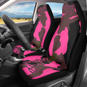 Officially Sexy Pink Army Camouflage Collection Microfiber Car Seat Covers - 3Pcs