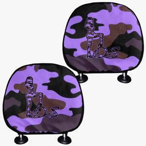 Officially Sexy Purple Army Camouflage Collection  2-pcs Car Headrest Covers
