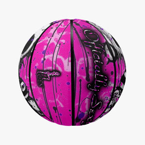 Officially Sexy Bubble Gum Pink Creepy Boy Collection Eight Panel Printed Basketball
