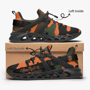Officially Sexy Orange Army Camouflage Collection Mesh Running Shoes