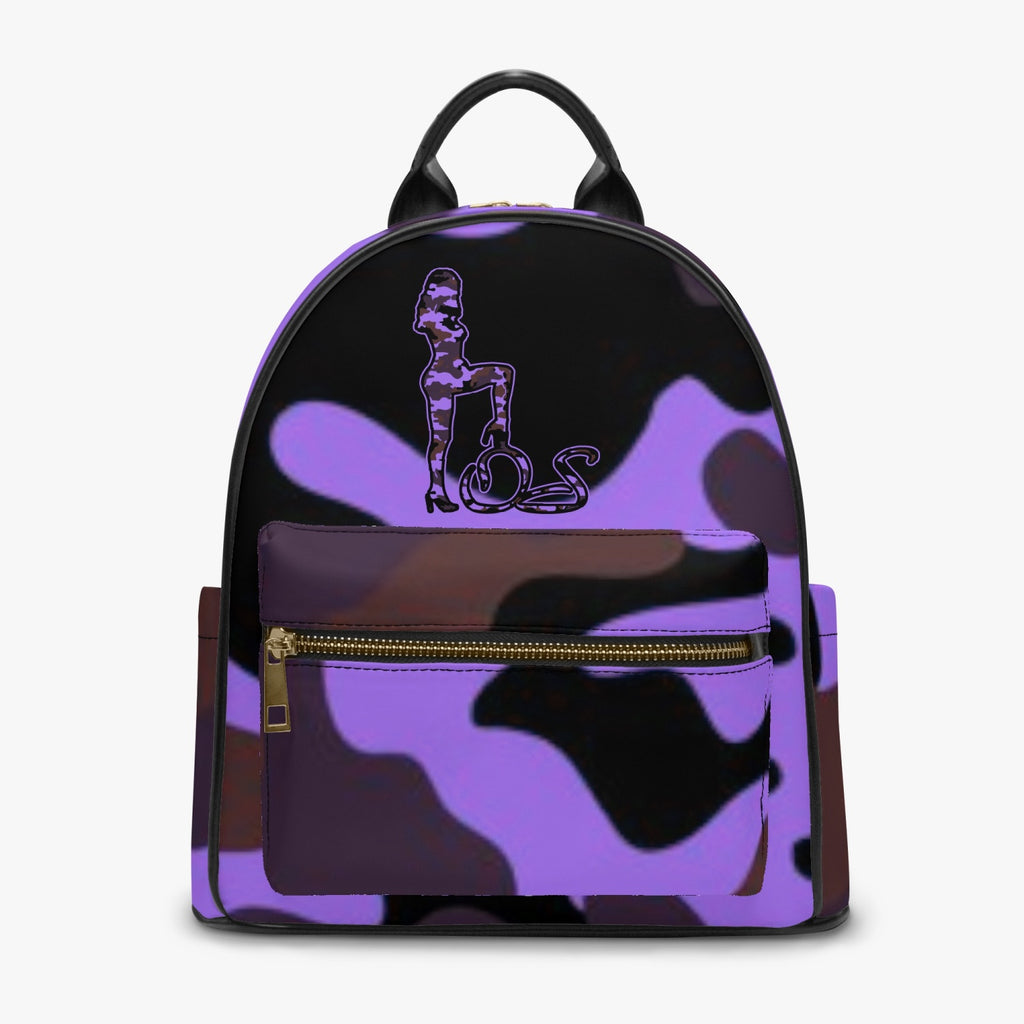 Officially Sexy Purple Army Camouflage Collection PU Backpack