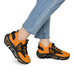 Officially Sexy Women's Neon Orange & Black Skyline Mesh Sneakers