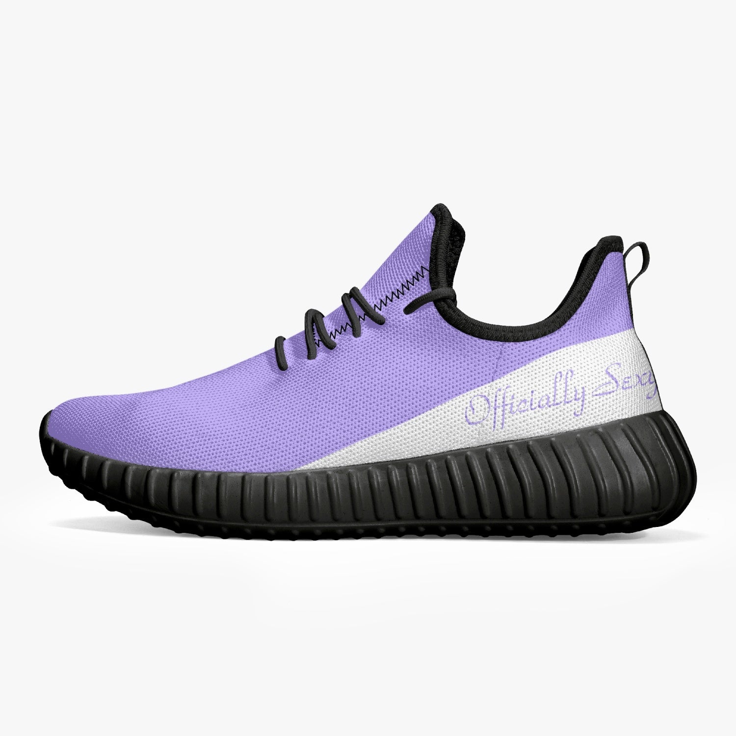 Officially Sexy Purple & White Laser Mesh Knit Sneakers - With White or Black Sole