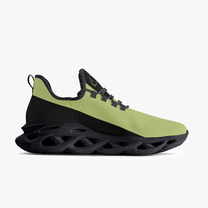 Officially Sexy Neon Green AM 270 Bounce Mesh Knit Sneakers - Black