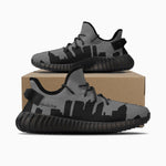 Officially Sexy Dark Grey Skyline Collection Adult Unisex Mesh Knit Sneakers