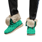 Officially Sexy Mint Green Laser Logo With Girl Collection Women's Plush Boots