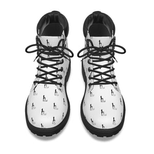Officially Sexy White & Black Skyline Women's Short Boots