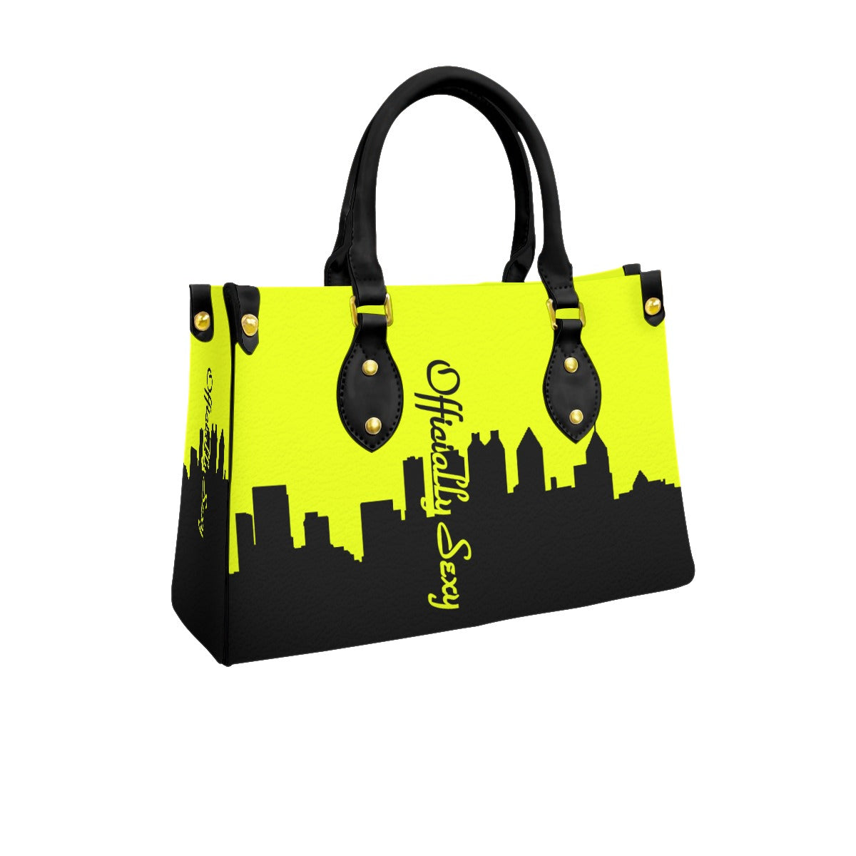 Officially Sexy Neon Yellow Skyline Collection Women's Tote Bag