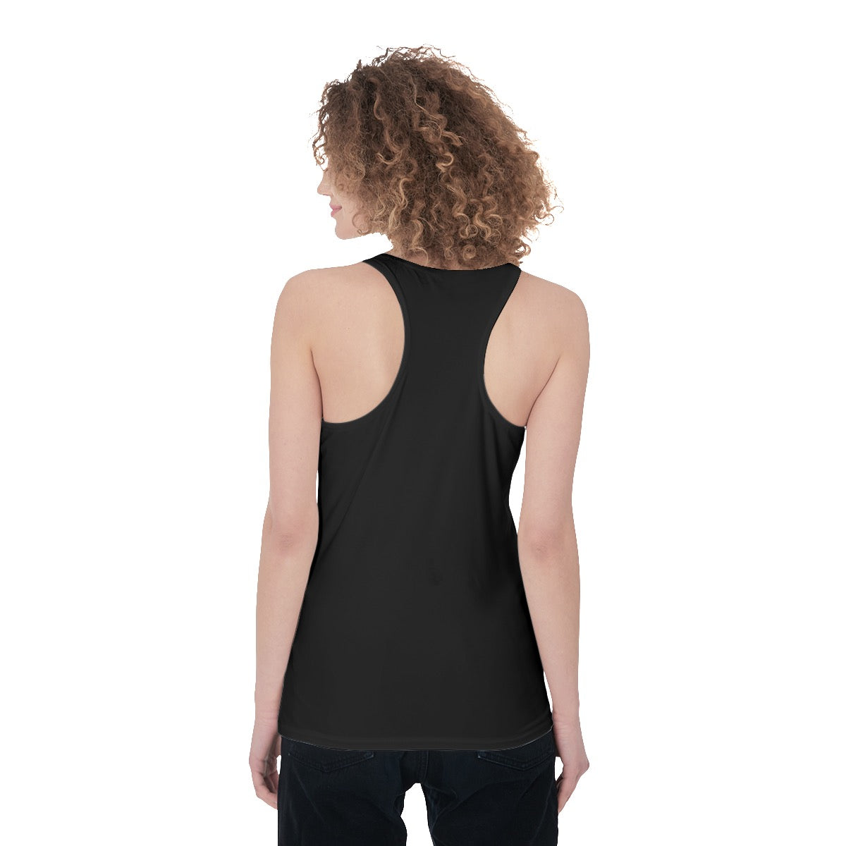 Officially Sexy Black Women's Racerback Tank Top WithTurquoise Green Logos