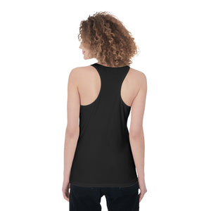 Officially Sexy Black Women's Racerback Tank Top WithTurquoise Green Logos