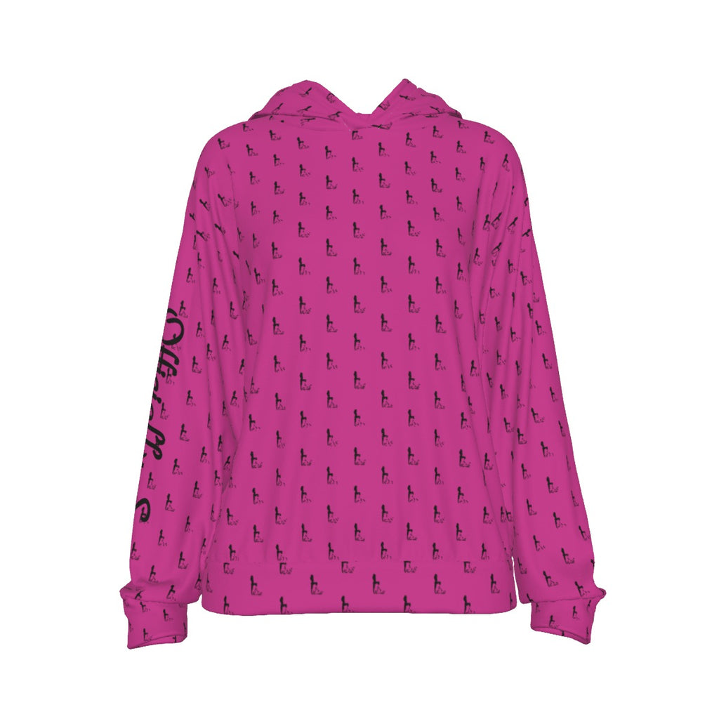 OfficiallySexy Pink Laser Collection Logo With Girl Women's Casual Hoodie 