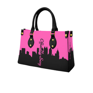 Officially Sexy Neon Pink Skyline Collection Women's Tote Bag