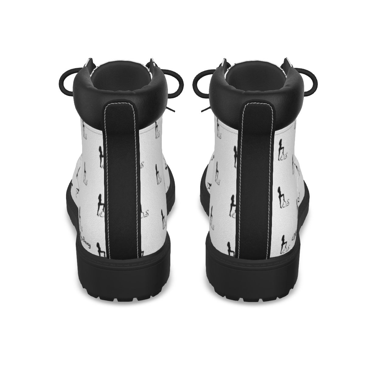 Officially Sexy White & Black Skyline Women's Short Boots
