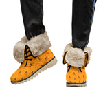 Officially Sexy Neon Orange & Black Skyline Collection Plush Boots