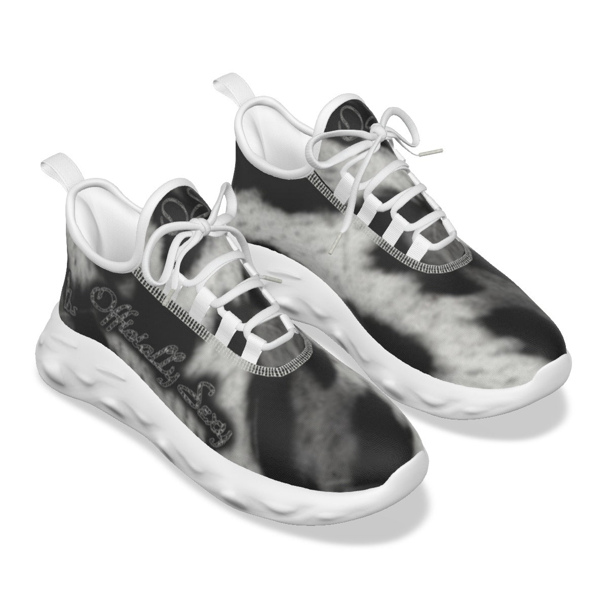 Officially Sexy Snow Leopard Print Collection Women's Light Sports Sneakers