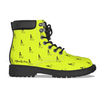 Officially Sexy Neon Yellow & Black Skyline Women's Short Boots