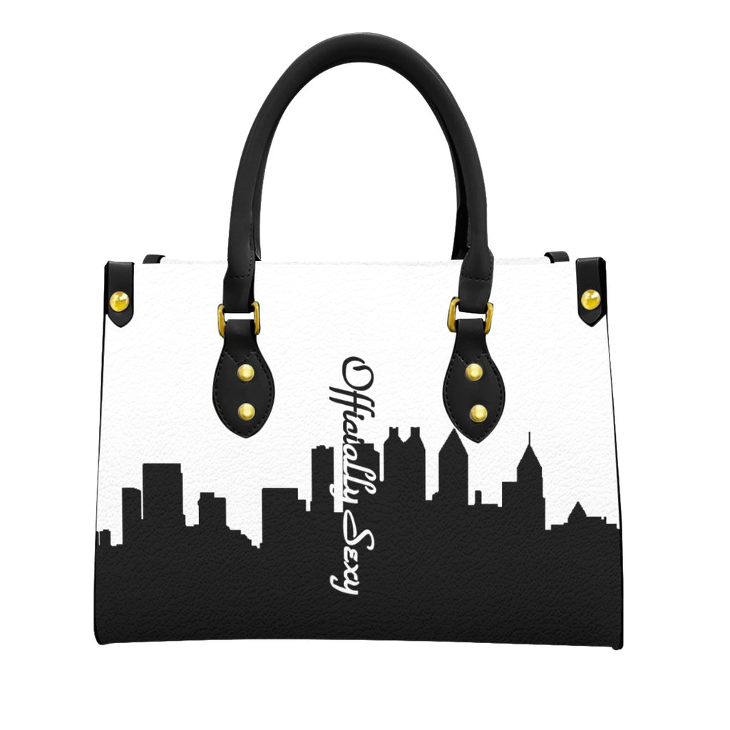 Officially Sexy White & Black Skyline Collection Women's Tote Bag